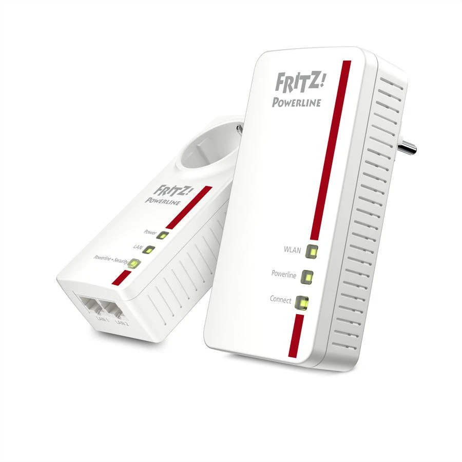 AVM FRITZ!Powerline 1260E WLAN Set 1200 Mbit/ai Ethernet LAN jungtis „Wi-Fi“ Balta