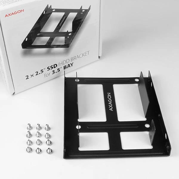 AXAGON Metalinis rėmas, skirtas dviem 2,5" diskams montuoti 3,5" padėtyje | RHD-225