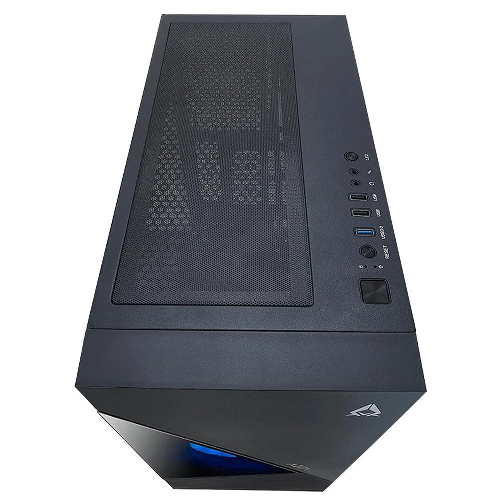 Žaidimų kompiuterio korpusas AZZA Eclipse 440, su 1xARGB Fan, side window made of tempered glass, Without PSU (bottom), CSAZ-440