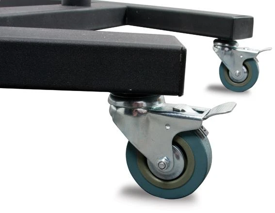 Laikiklis „Tech“ didelis universalus plokščiaekranis vežimėlis / stovas ant grindų (VESA 800 x 600) – 1,8 m Ø50 mm stulpai