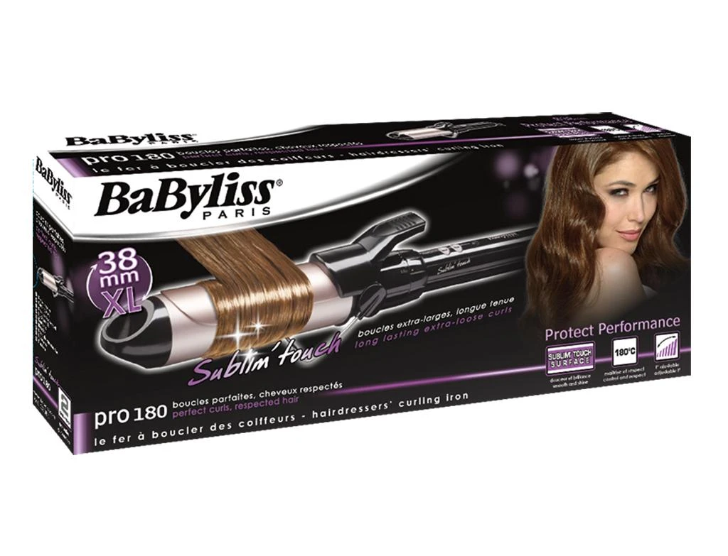 BABYLISS Hair Suktukas C338E Barrel diameter 38 mm, Temperature (min) 150 °C, Temperature (max) 180 °C, Number of heating levels 10, Ekranas No, 95 W, Juodas