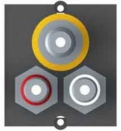 AV adapteris Bachmann RCA (Cinch) x2 - RCA (Cinch) x2, juodas (917.026)