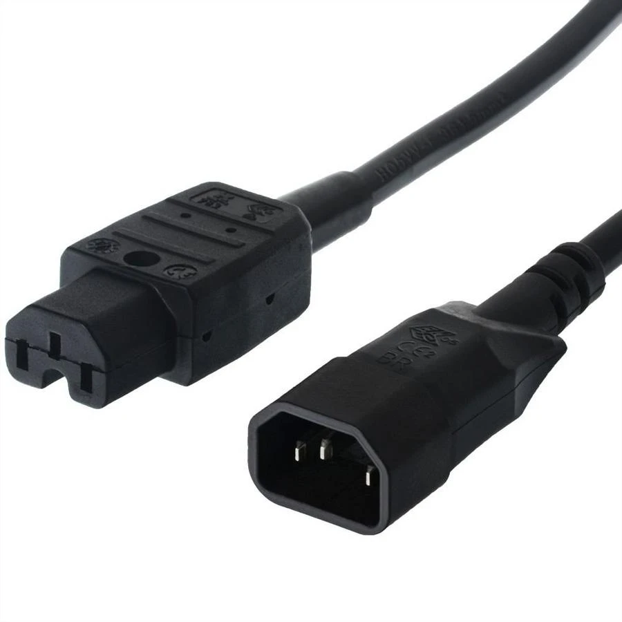 Bachmann Netzkabel C14 Stecker/ C15 Buchse juodas 2m