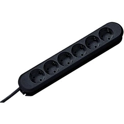 Bachmann lizdų juosta SMART 6 krypčių, juoda 1,5m, be jungiklio