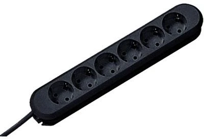 Bachmann SMART 6x Gniazd juodas Strom 5m