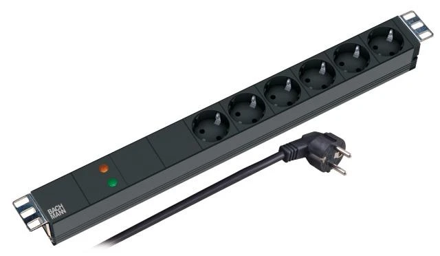 Bachmann 333.402 elektros tinklo ilgintuvas 2 m 6 AC išvestis(ys / čių) Vidaus Pilka