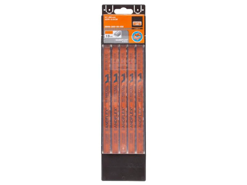 Rankinio pjūklo geležtės metalui Bahco Sandflex® 18/24/32TPI 300mm 3 vnt. (pakuotė)