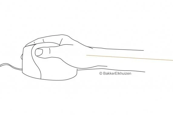 Pelė Bakker Elkhuizen Evoluent BakkerElkhuizen4 Rechtshnder/6 mygtukai/belaidė/klein