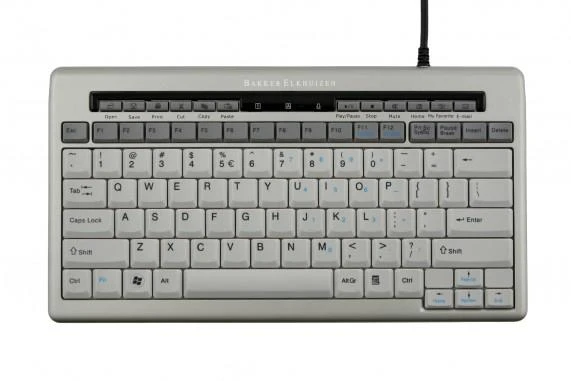 Bakker Elkhuizen Carruzzo BakkerElkhuizen S-board 840 klaviatūra Biuras USB QWERTY Anglų (JAV) Šviesiai Žalia, Balta