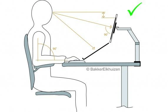 Bakker Elkhuizen BakkerElkhuizen Laikiklis biurkowy na monitorius 10" - 24" Space-arm Single (BNESP)