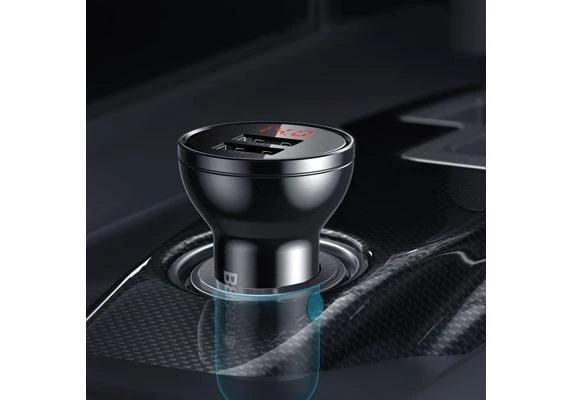 Baseus 2xUSB 4.8A automobilinis įkroviklis 24W - Pilkas