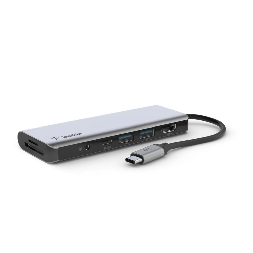 Belkin AVC009btSGY Hub USB 3.2 Gen 1 (3.1 Gen 1) Type-C Sidabrinis