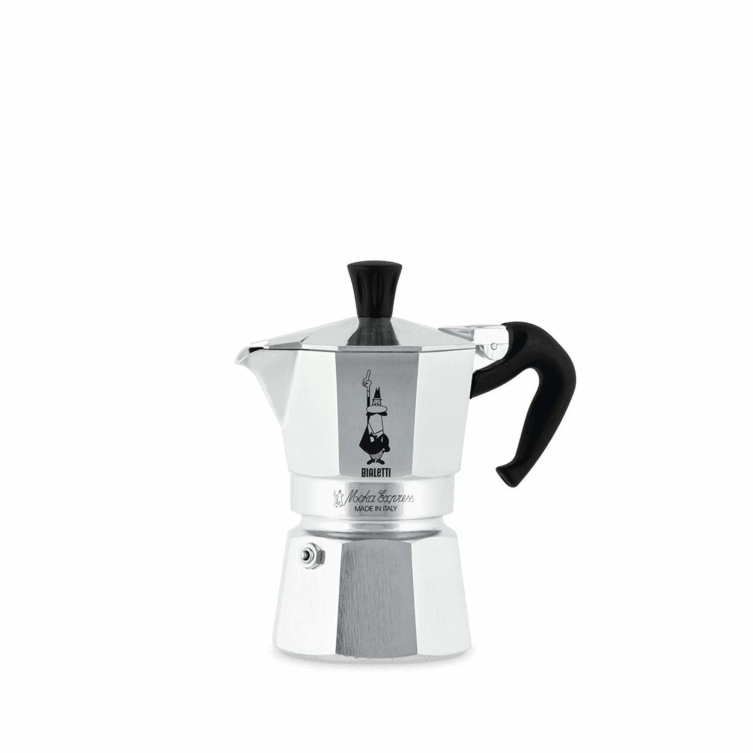 Bialetti Moka Express Moka kavinukas Aliuminio, Juodas