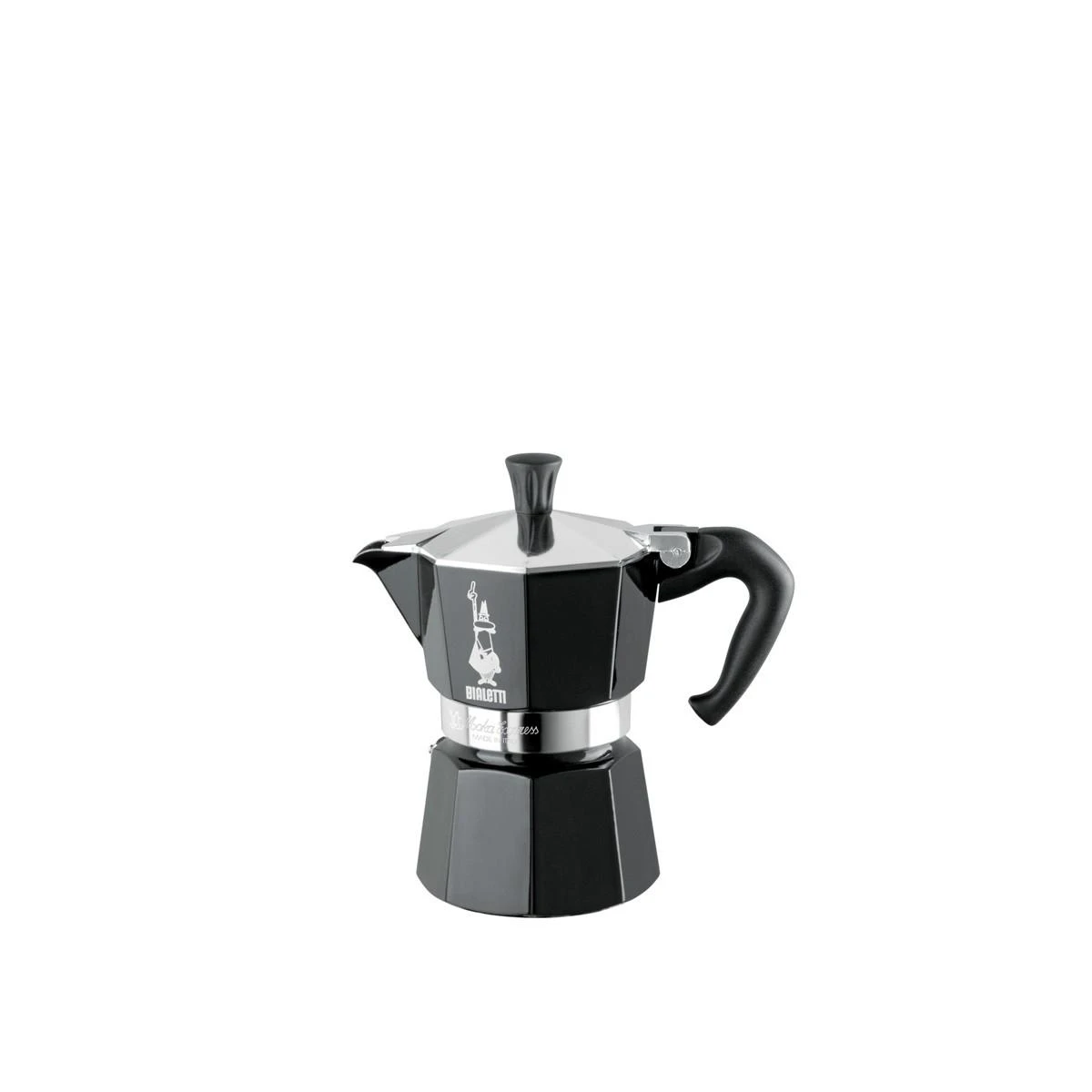 Juodas Bialetti Moka Express 3 puodelių kavinukas