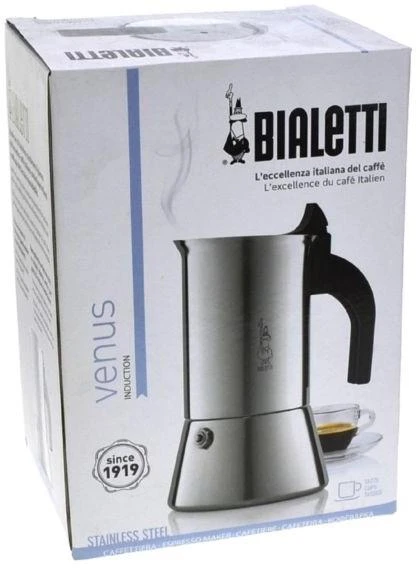 Bialetti Venus box Moka kavinukas 0.2 L Sidabrinis