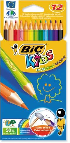 Bic Spalvoti pieštukai Kids Evolution 12 spalvų rinkinys 8290291