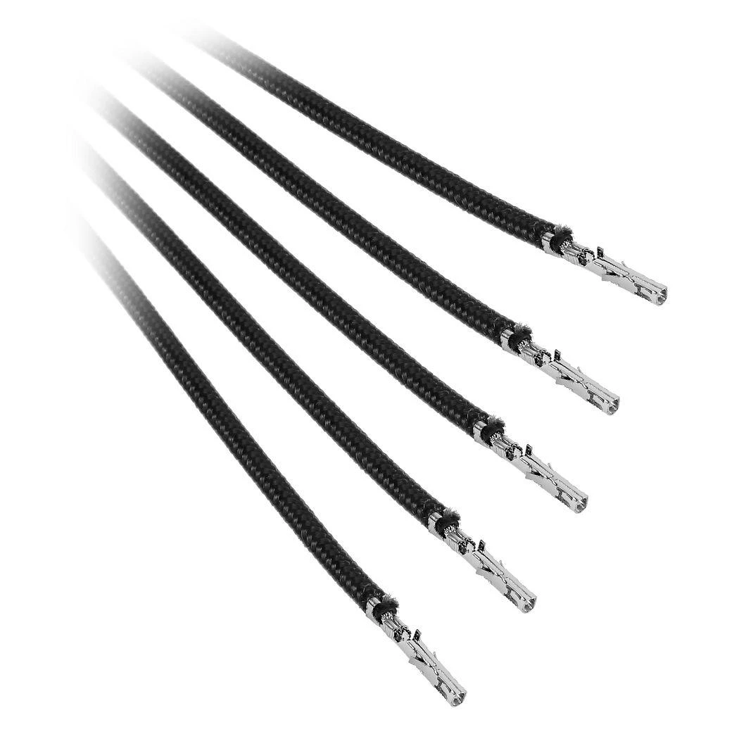 BitFenix Alchemy 2.0 PSU Cable, 5x 20cm – juodos spalvos
