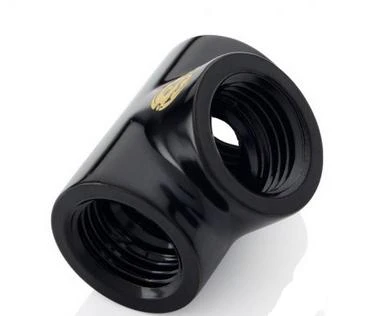 „Bitspower“ adapteris T formos skirstytuvas, 3x G1/4 colio vidinis sriegis, matinis juodas