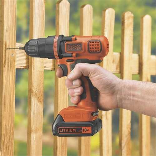 Black & Decker Akumuliatorinio suktuvo/gręžtuvo BDCDD18N 18V korpusas, Juodas & Decker