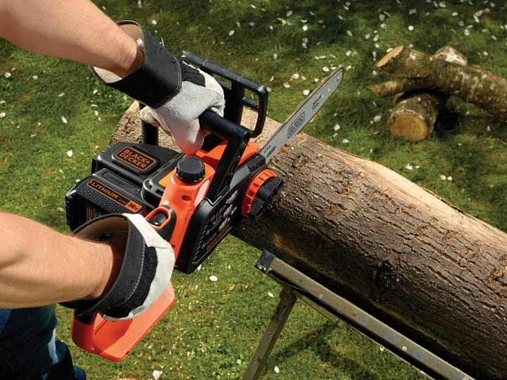 Black & Decker Juodas & Decker Akumuliatorinis grandininis pjūklas GKC3630L20 36V 2Ah 30 cm, Juodas & Decker