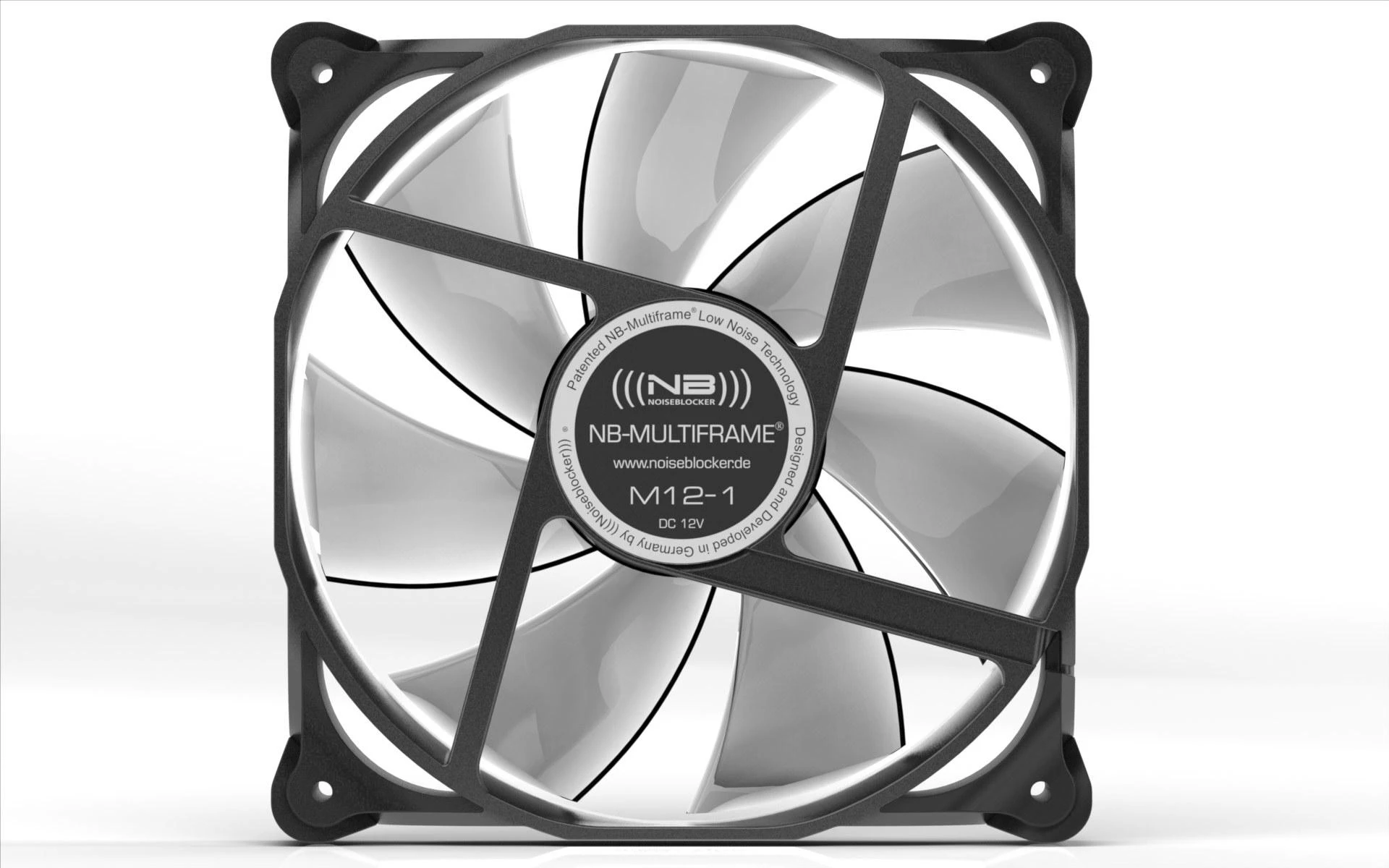 Noiseblocker 120mm aušintuvas su skaidriomis mentėmis