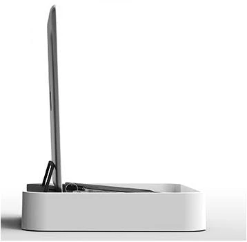 Bluelounge Sanctuary4 doko stotelė su USB įkroviklis 4 baltiems įrenginiams