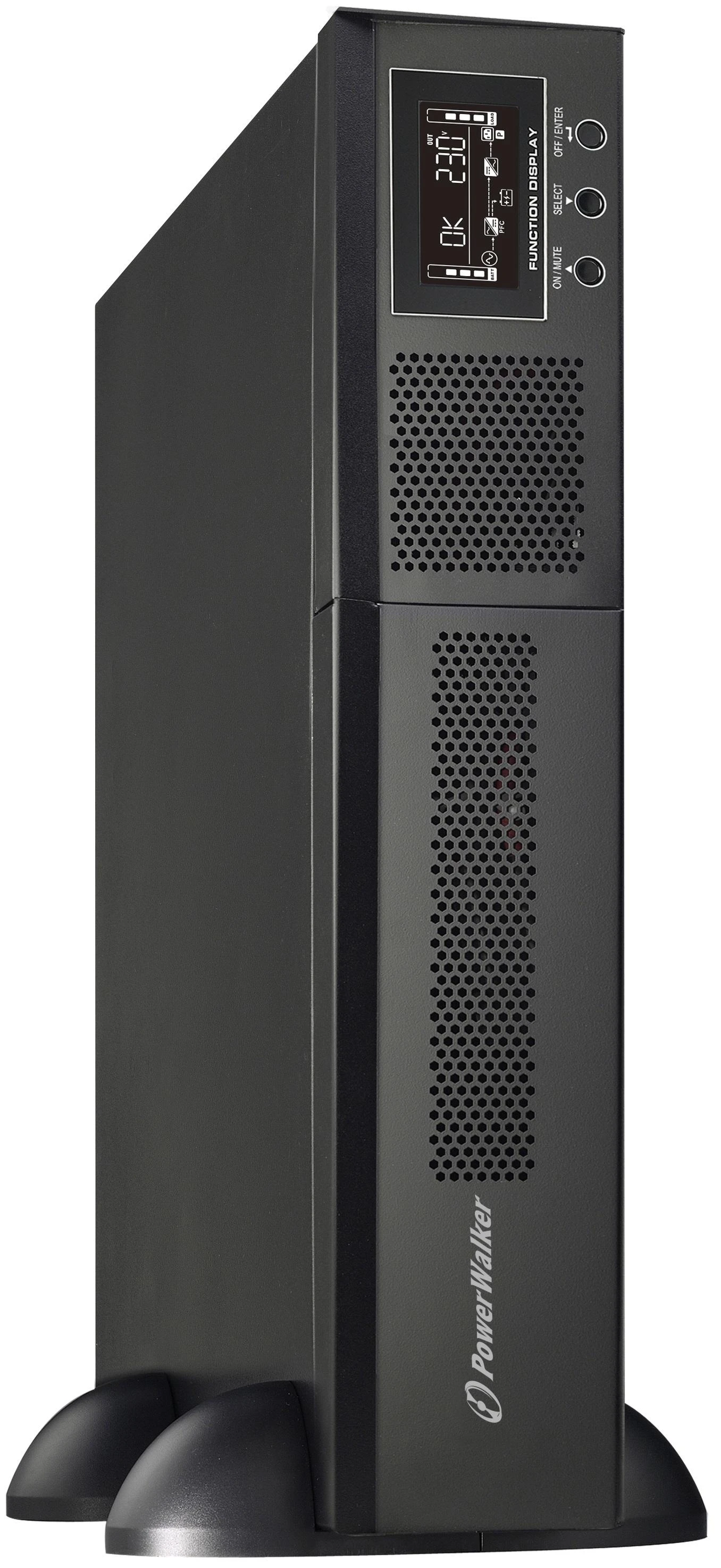 POWERWALK VFI 3000 RMG PF1 Power Walker UPS On-Line 3000VA, 19 2U, 8x IEC, RJ11/RJ45, USB, LCD