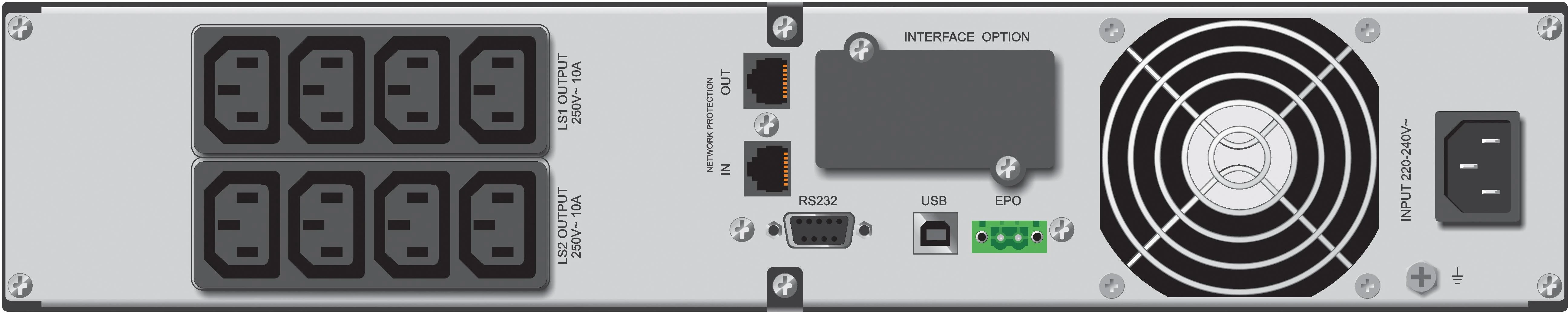 POWERWALK VI 2000 RT LCD HID Power Walker UPS Line-Interactive 2000VA, 19 2U, 8x IEC, RJ11/RJ45, USB, LCD