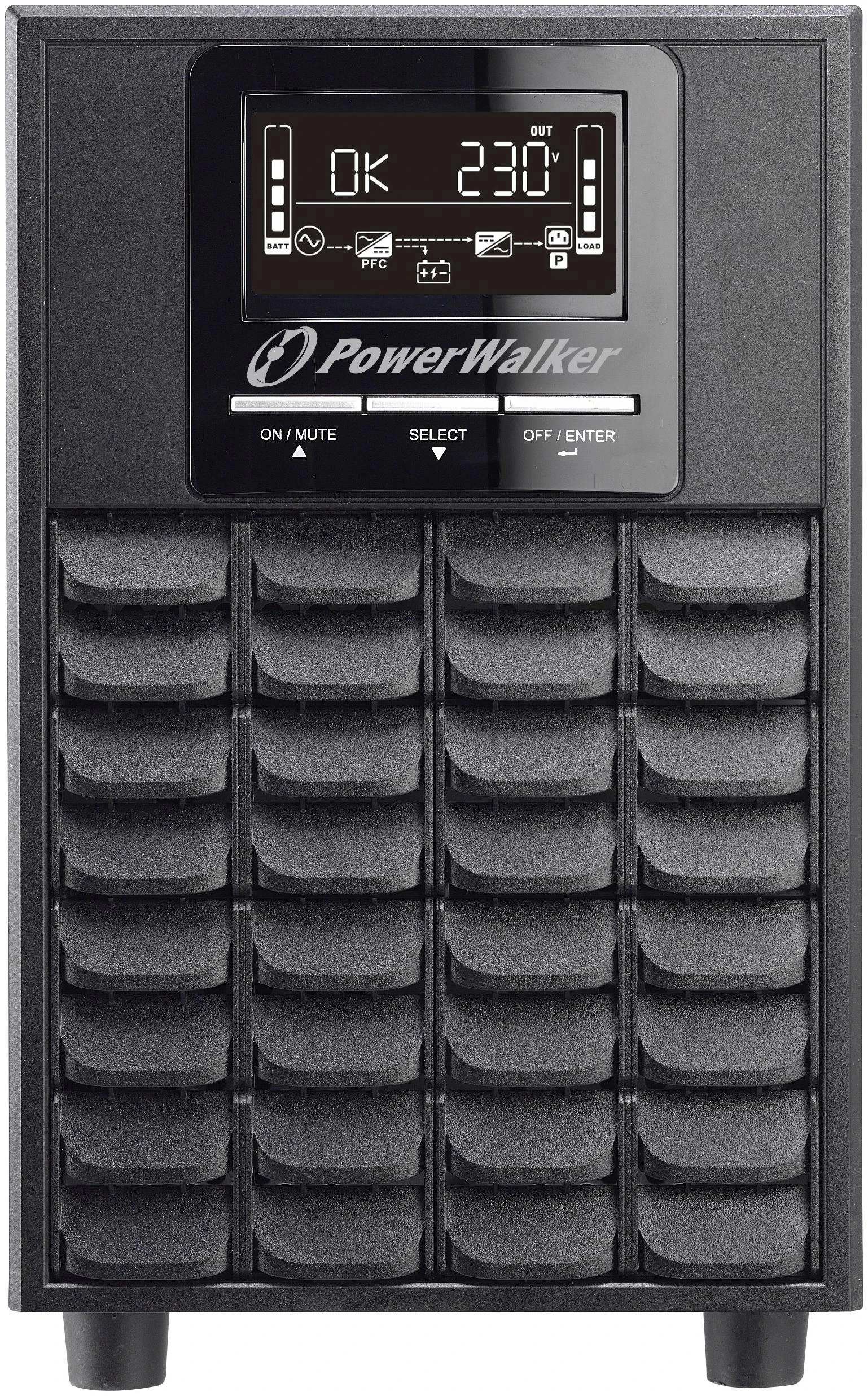 Bluewalker Power Walker UPS On-Line 1/1 Phase 1000VA, PF1, 4x IEC C13, USB/RS-232, EPO, LCD