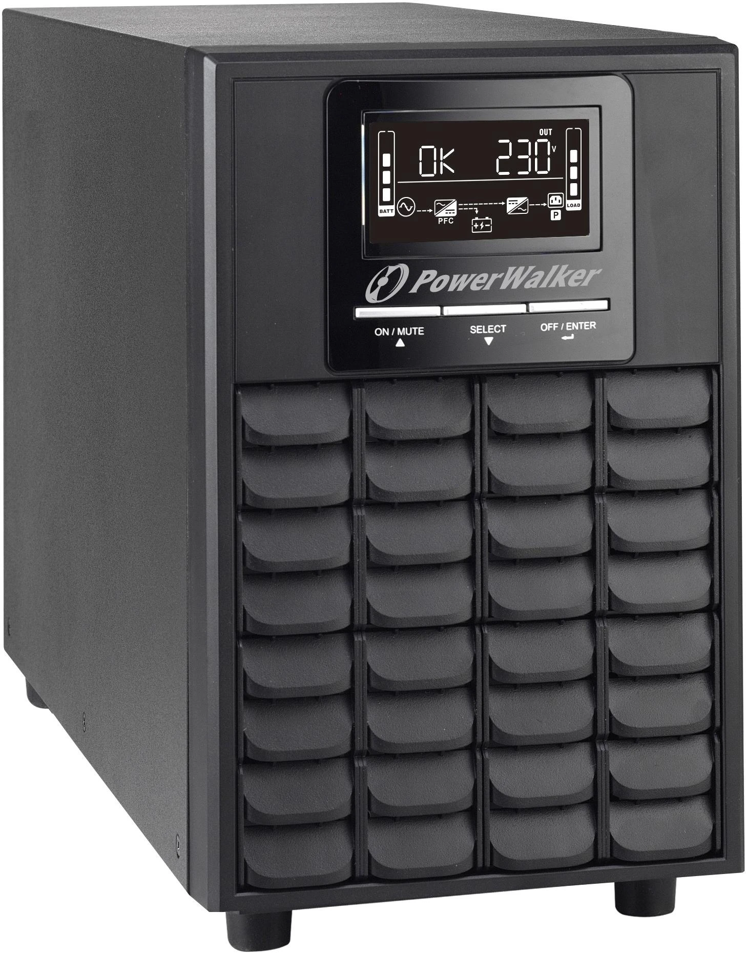 Bluewalker Power Walker UPS On-Line 1/1 Phase 1000VA, PF1, 4x IEC C13, USB/RS-232, EPO, LCD