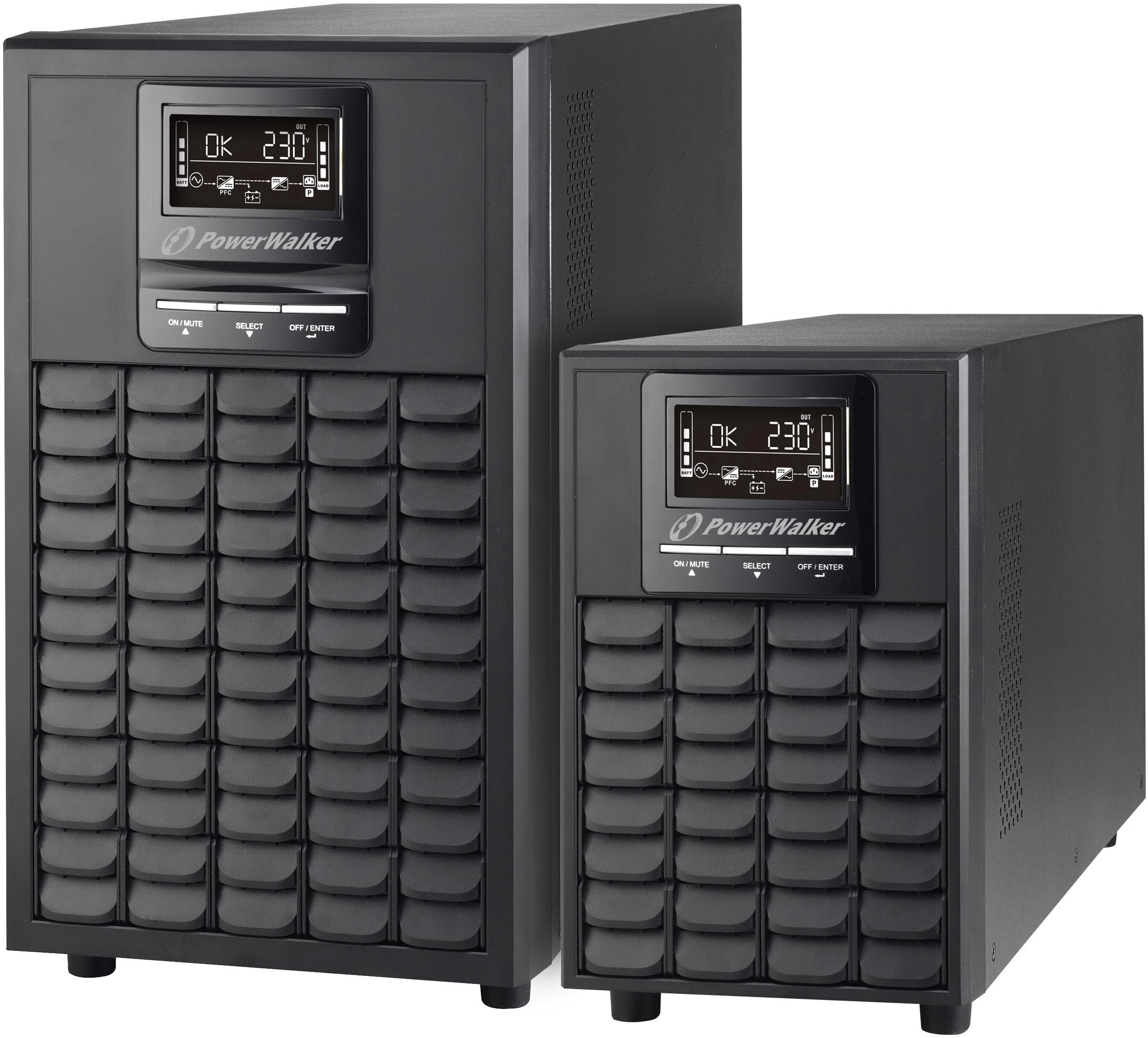Bluewalker Power Walker UPS On-Line 1/1 Phase 1000VA, PF1, 4x IEC C13, USB/RS-232, EPO, LCD
