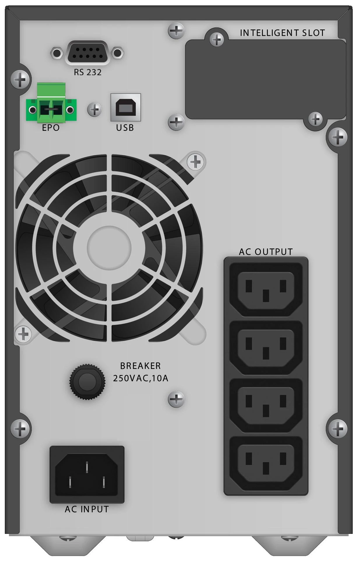 POWERWALK VFI 1000 TG Power Walker UPS On-Line 1000VA, 4x IEC, USB/RS-232, Tower, EPO, LCD