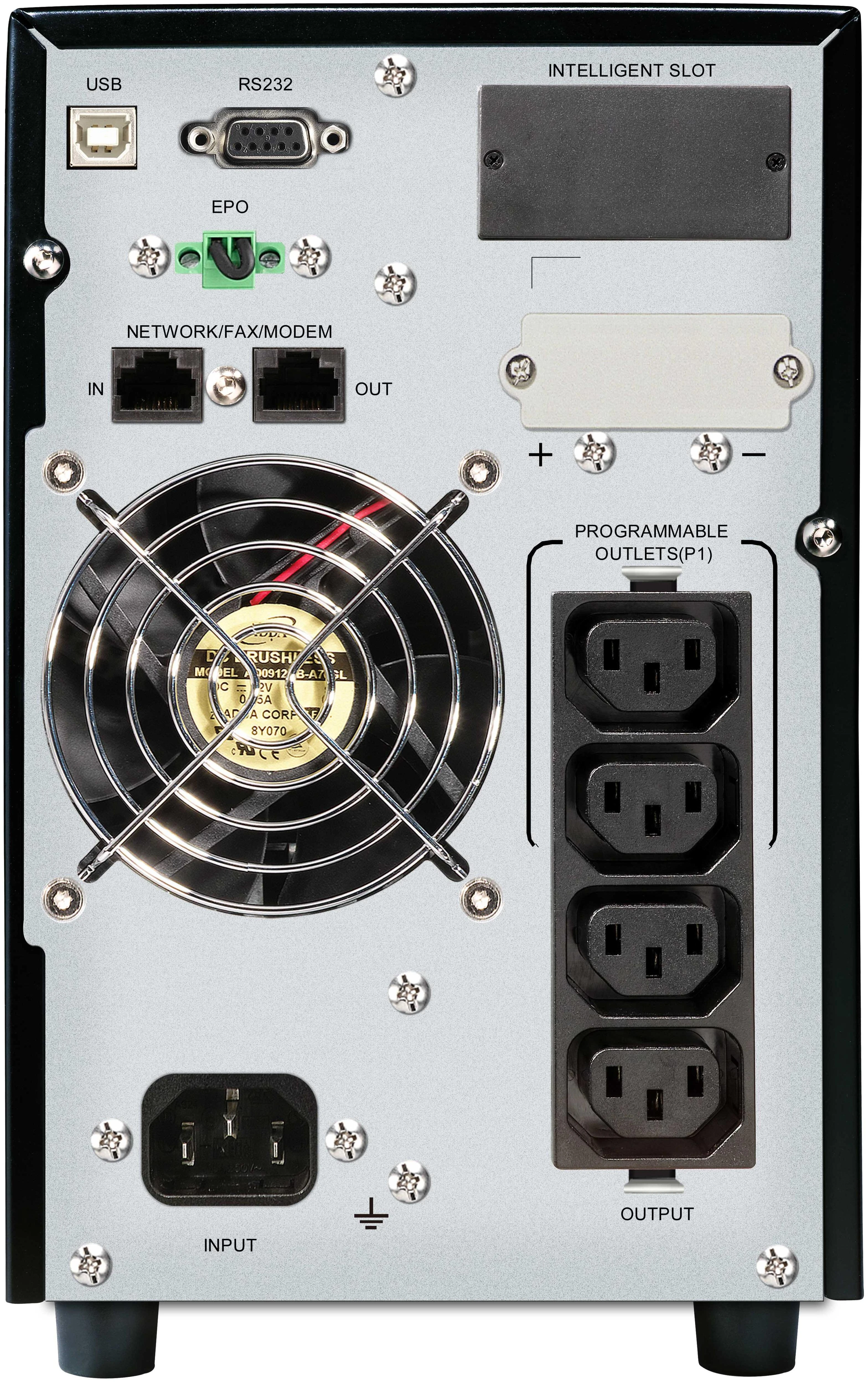 POWERWALK VFI 1500 CG PF1 Power Walker UPS On-Line 1/1PHASE 1500VA, CG, PF1 USB/RS-232, 4x IEC, EPO, LCD