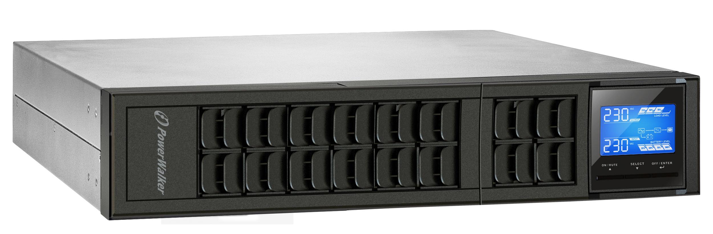 POWERWALK VFI 2000 CRS Power Walker UPS ON-LINE 2000VA CRS 4X IEC OUT USB/RS-232 LCD RACK 19/TOWE