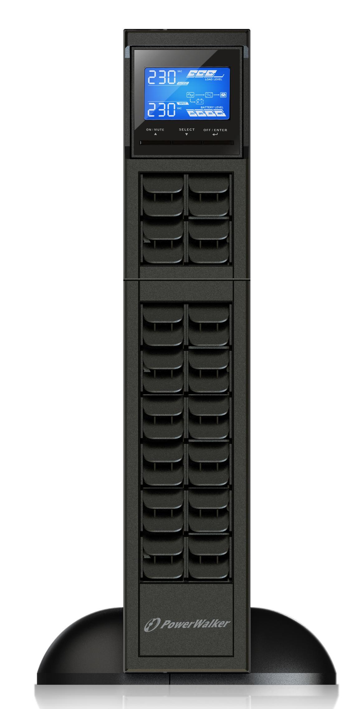 POWERWALK VFI 2000 CRS Power Walker UPS ON-LINE 2000VA CRS 4X IEC OUT USB/RS-232 LCD RACK 19/TOWE