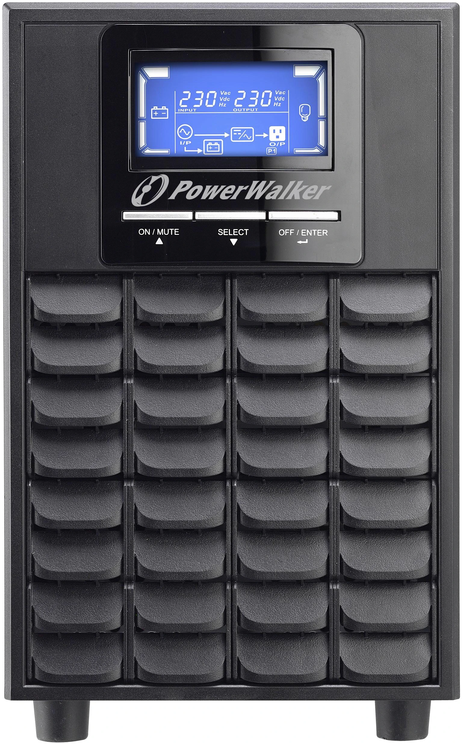 POWER WALKER „PowerWalker VFI 2000C“ LCD dviguba konversija (prisijungus) 2 kVA 1600 W 4 kintamosios srovės lizdas (-iai)