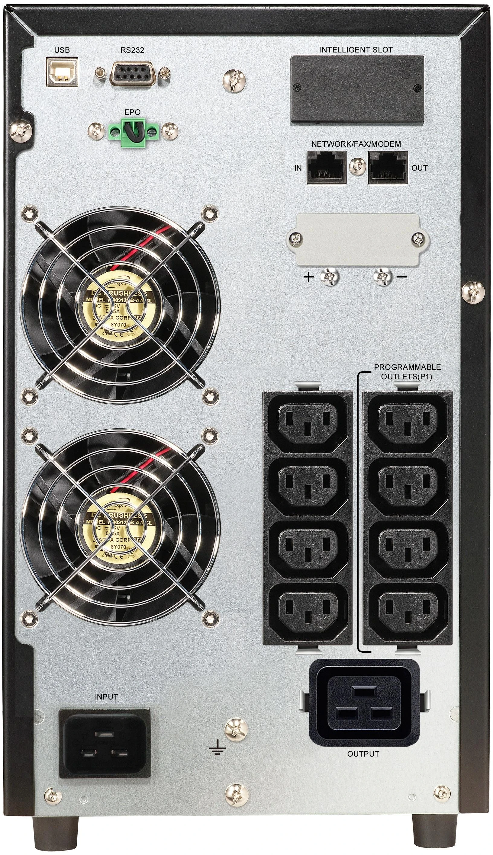 POWERWALK VFI 3000 CG PF1 Power Walker UPS On-Line 1/1 fazės 3000VA,CG,PF1 USB/RS-232,8x c13,1xC19,EPO,LCD