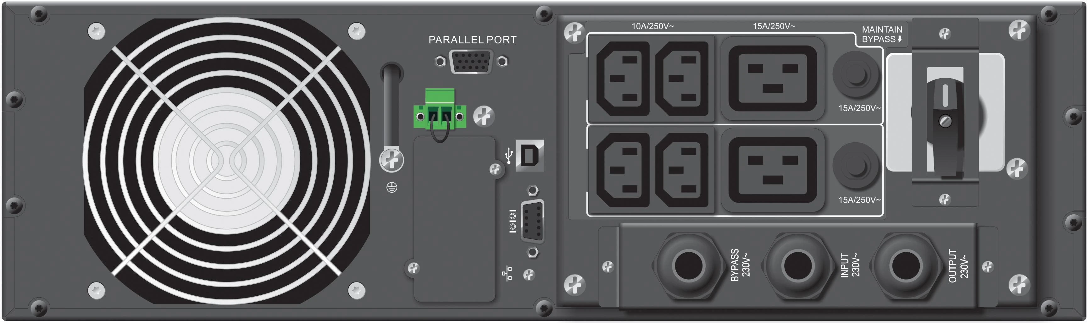 POWERWALK VFI 6000 PRT HID Power Walker UPS On-Line 6000VA, 19 3U,4x IEC,2x C19, USB/RS-232, LCD