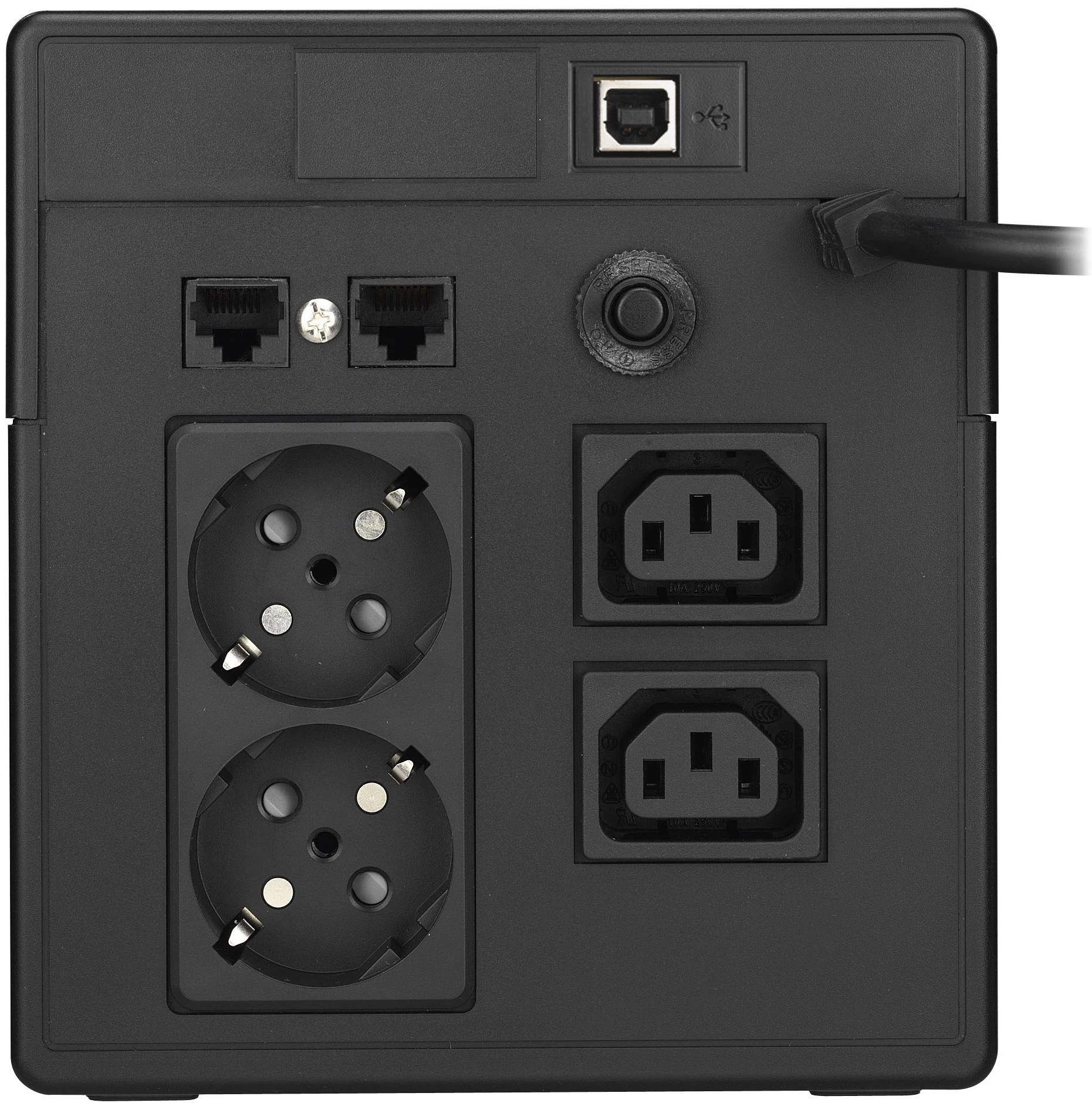 POWERWALK VI 1000 LCD Power Walker UPS Line-Interactive 1000VA 2x SCHUKO, 2x IEC, RJ11/RJ45, USB, LCD