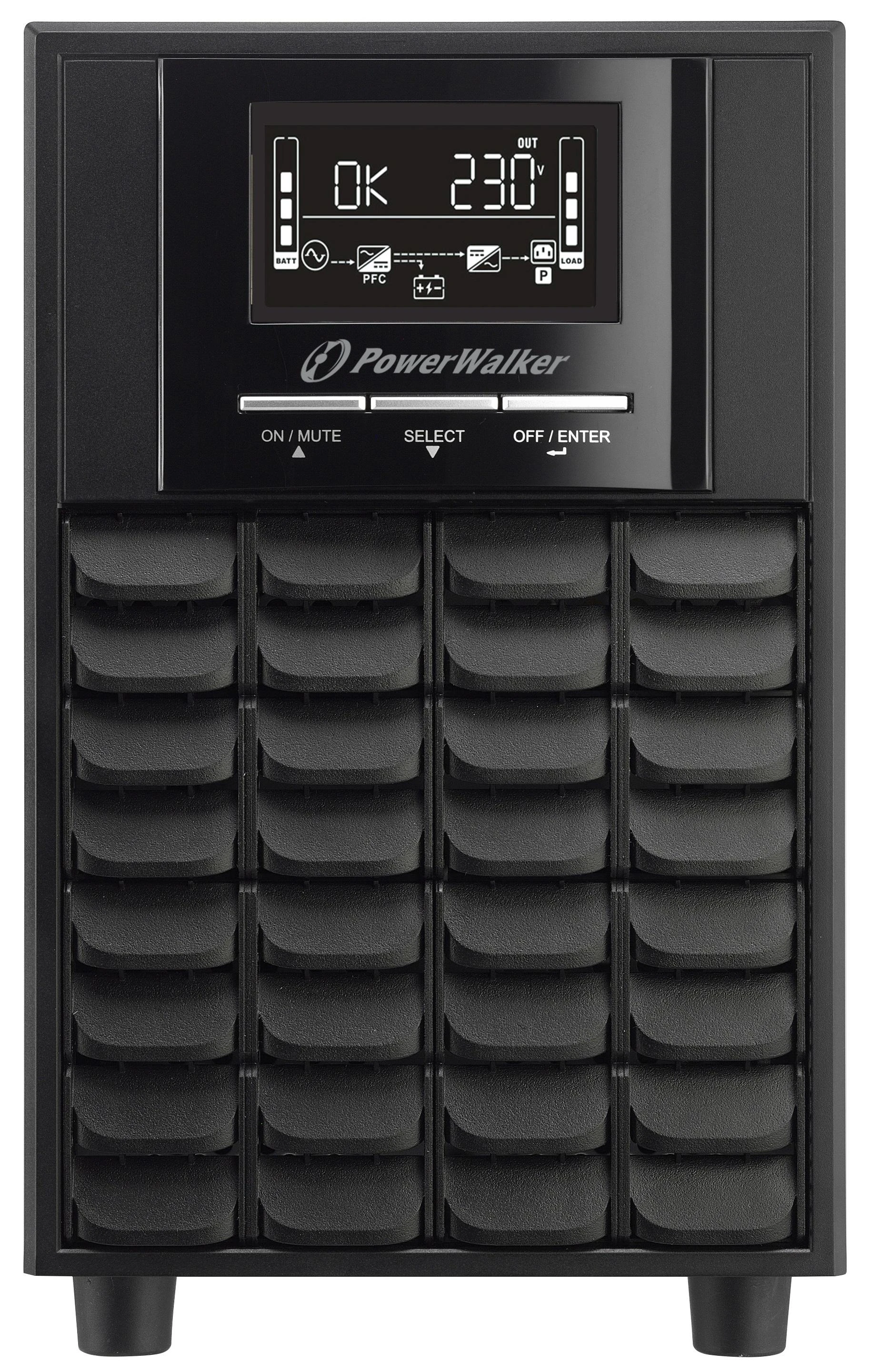 POWERWALK VI 1500 R1U Power Walker UPS Line-Interactive 1500VA 4x IEC OUT, USB HID/RS-232, 19 viryklių