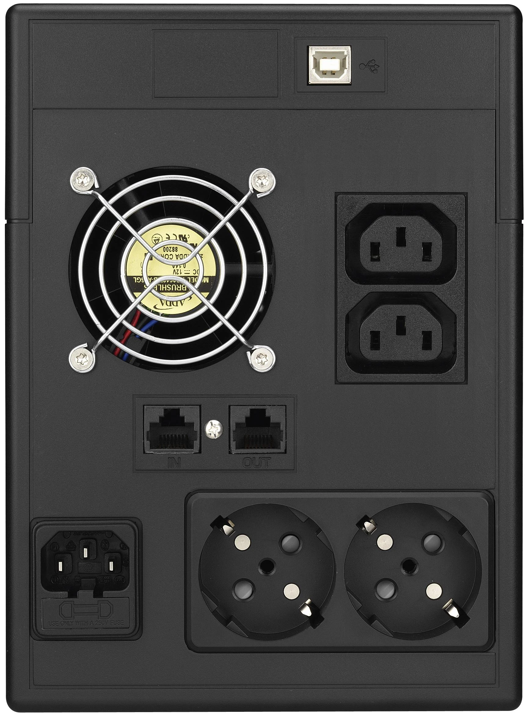 Bluewalker POWERWALK VI 2000 LCD Power Walker UPS Line-Interactive 2000VA 2x SCHUKO, 2x IEC, RJ11/RJ45, USB, LCD