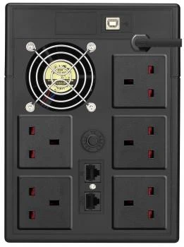 Bluewalker POWERWALK VI 2000 LCD Power Walker UPS Line-Interactive 2000VA 2x SCHUKO, 2x IEC, RJ11/RJ45, USB, LCD