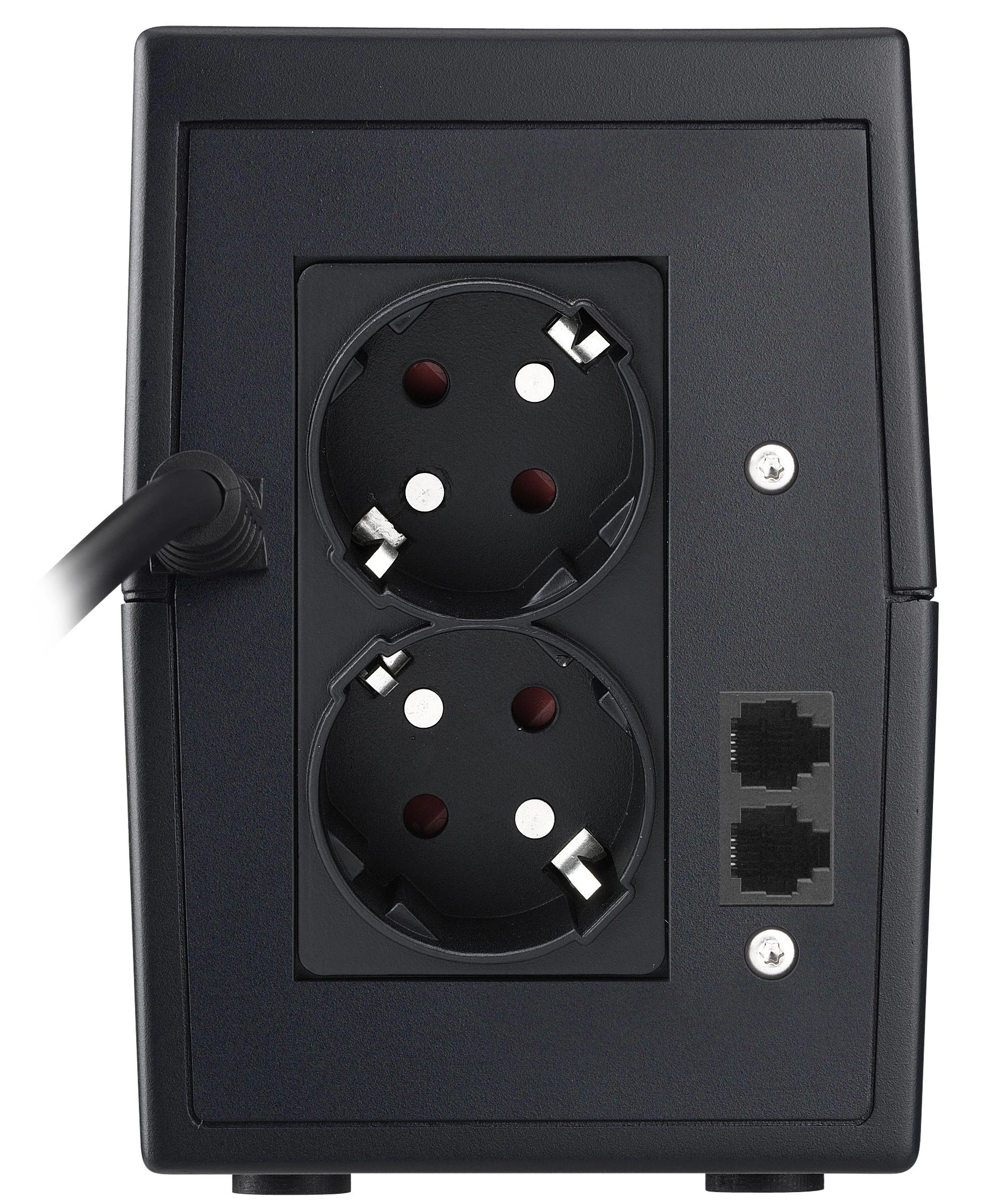 POWERWALK VI 650 SHL Power Walker UPS LINE-INTERACTIVE 650VA, 2X SCHUKO, RJ11 IN/OUT, USB, LCD