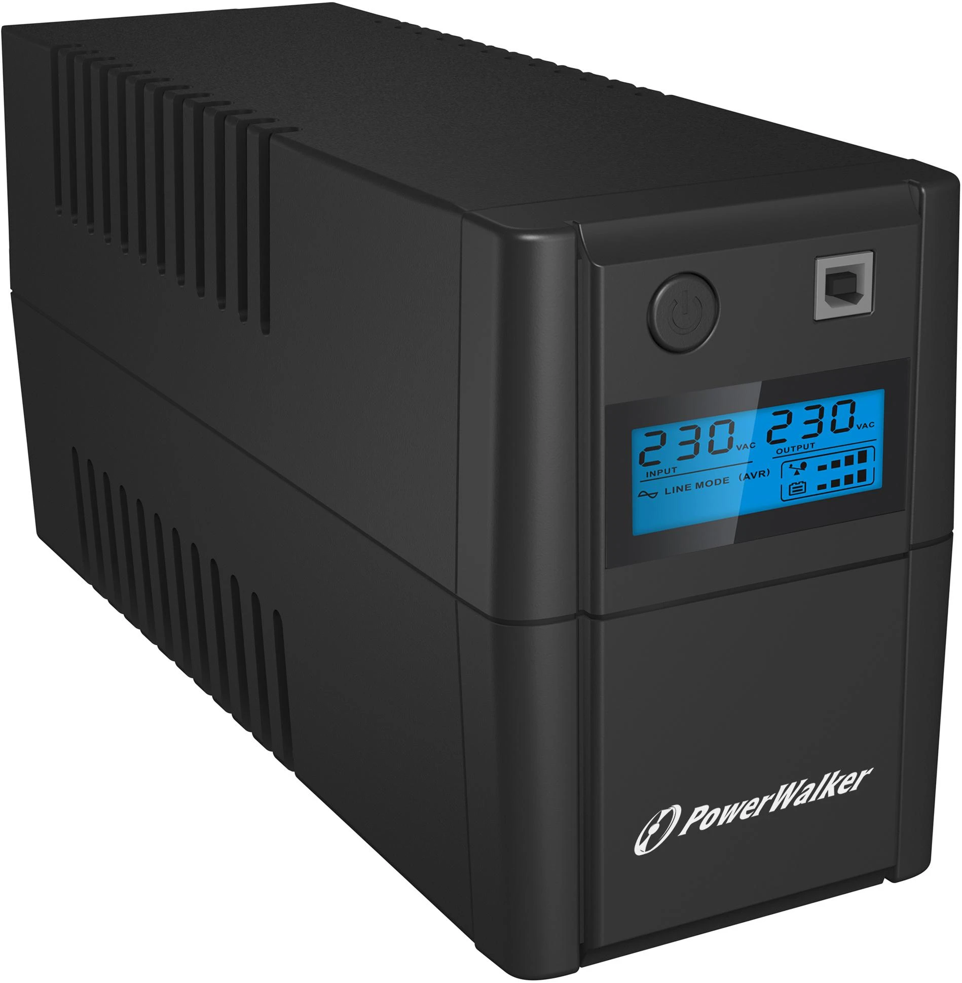 POWERWALK VI 650 SHL Power Walker UPS LINE-INTERACTIVE 650VA, 2X SCHUKO, RJ11 IN/OUT, USB, LCD