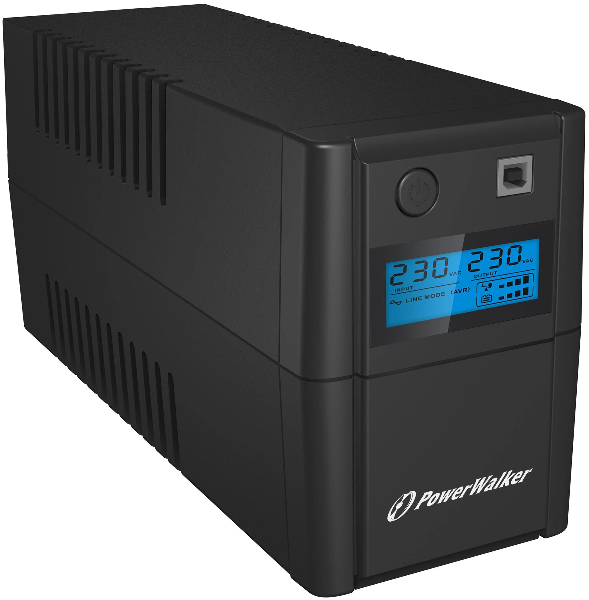Power Walker UPS LINE-INTERACTIVE 850VA, 4X IEC, RJ11 IN/OUT, USB, LCD