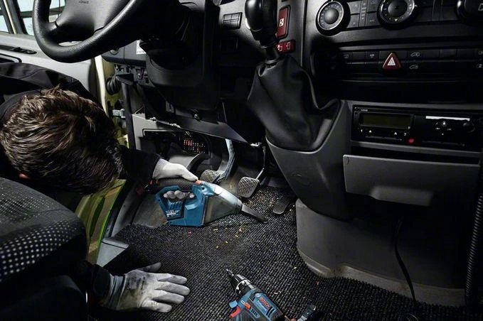 Rankinis dulkių siurblys Bosch GAS 12V, be akumuliatoriaus ir įkroviklio