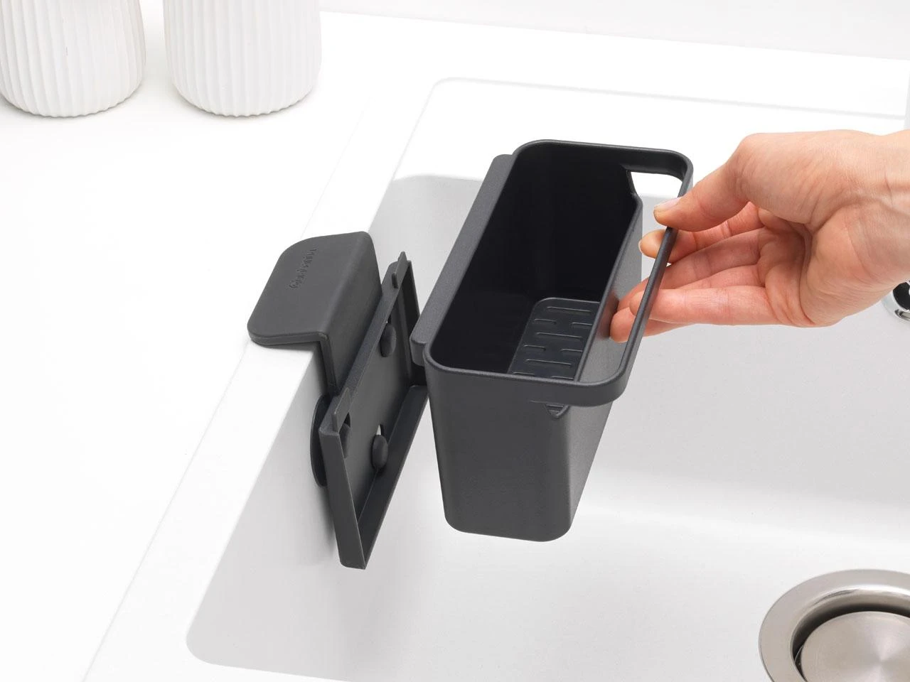 Brabantia Kriauklės aksesuarų laikiklis - Dark Pilkas