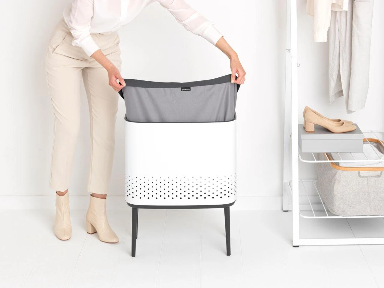 Brabantia Skalbinių dėžė Bo 60L - Baltas