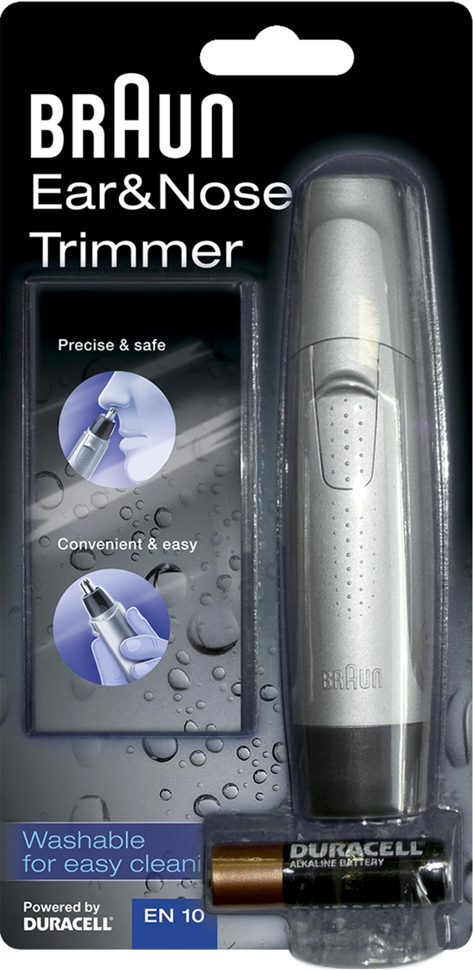 Braun Ear&Nose EN10 plaukų kirpimo mašinėlė Juoda, Sidabras