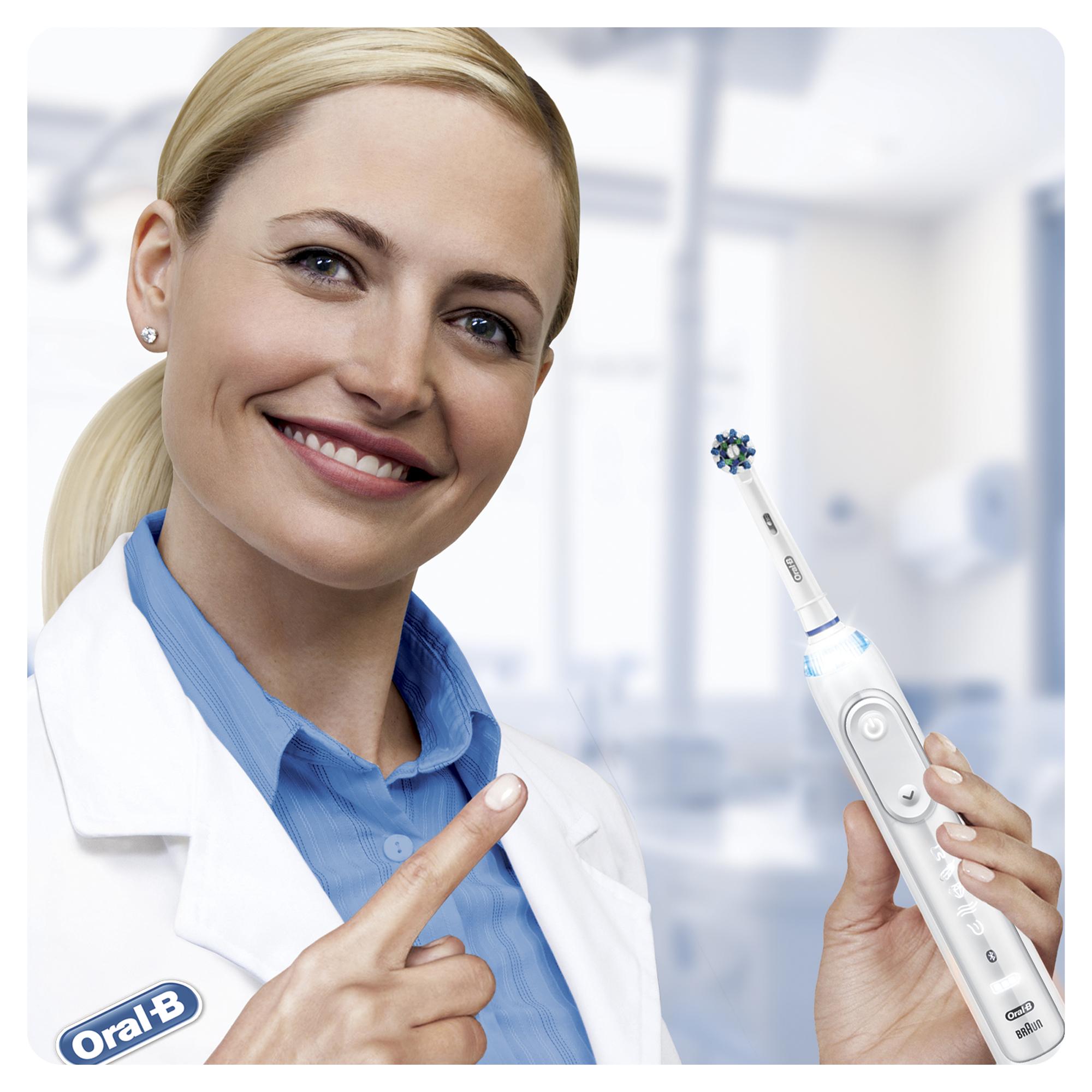 Dantų šepetėlis Oral-B CrossAction 80248026 dantų šepetėlio galvutė 2 vnt Mėlyna, Balta